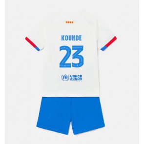 Barcelona Jules Kounde #23 Replika Babytøj Udebanesæt Børn 2023-24 Kortærmet (+ Korte bukser)